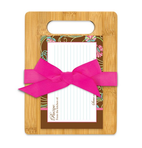 Chocolate Floral Cutting Board Set with Scripture